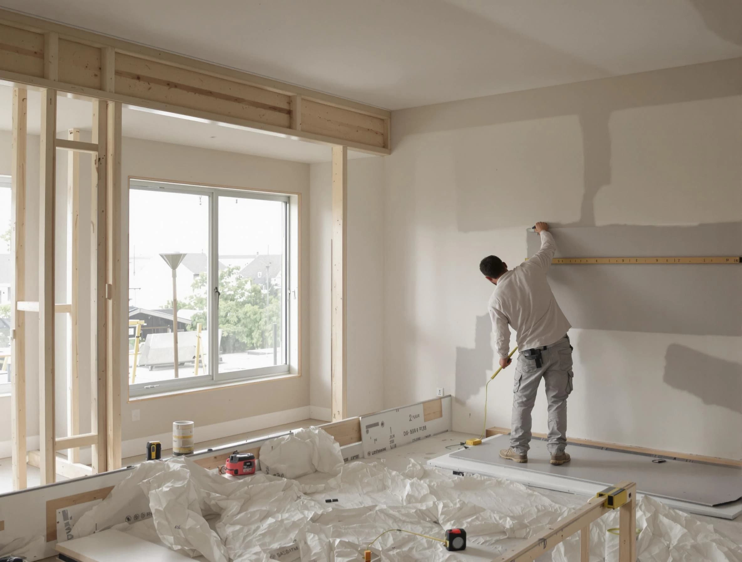 Medina House Painters installing new drywall in Medina, OH