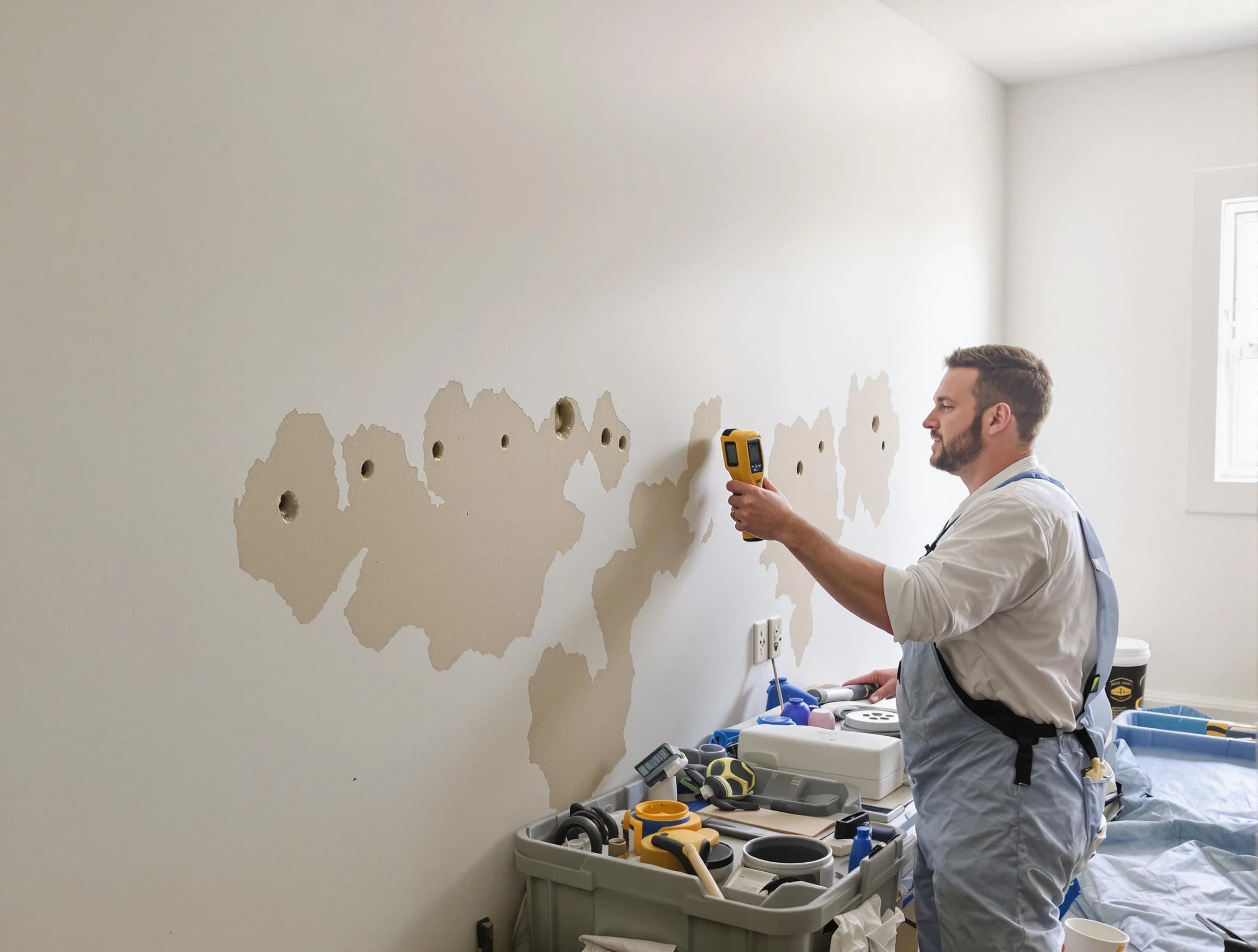 Medina House Painters repairing damaged drywall in Medina